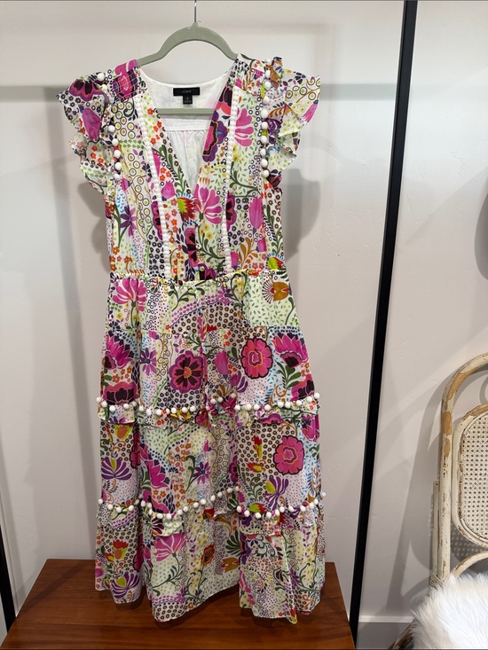 J. Crew Dresses & Skirts - J. Crew Floral Midi Dress in Pink, Green, Purple, Yellow